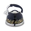  Fierbător tradițional cu fluier fabricat din inox, ceainic 2.8 litri, 22-22 cm, negru, Klausberg