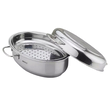 Tava pentru fiert la abur, din inox, cu capac, capacitate 5.8 litri, ovala , 34 x 23 x 11,5 cm, Kinghoff