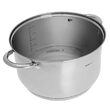 Set de 5 oale din inox cu capac sticla, dimensiuni 16cm, 16cm, 18cm, 20cm, 24 cm, Kinghoff