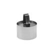 Set 2 forme rotunde culinare din inox cu piston pentru modelarea si decorarea mancarurilor, 7.6 x 5 cm, Kinghoff 