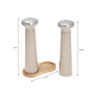 Set 2 rasnite pentru sare si piper, 24 x 22.5 x 16 cm, gri, Klausberg