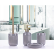 Perie wc cu suport din ceramica, gri, design modern, model Athena, Sepio