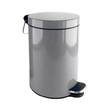Cos de gunoi pentru baie, cu pedala, 3 litri, metalic, gri Sepio
