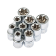 Set chei tubulare, E10-E24, 1/2" tip torx, 9 piese, Asta