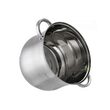 Oala din inox cu capac din sticla, 28cm, fund termic multistrat, 13l Klausberg