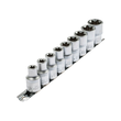 Set chei tubulare, E10-E24, 1/2" tip torx, 9 piese, Asta