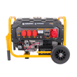 Generator de curent pe benzina 3 kw, 2 in 1, monofazic si trifazic, motor in 4 timpi, pornire la cheie si la demaror, stabilizator de tensiune AVR, Powermat