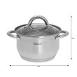 Set de 6 oale din inox cu capac sticla, fund termic multistrat, Kinghoff