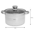 Set de 5 oale din inox, cu capac, dimensiuni 18, 20, 22, 24, 26 cm, gri, Kinghoff