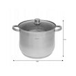 Oala din inox cu capac din sticla, 26cm, fund termic multistrat, 10.7l Klausberg