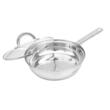 Tigaie inox, cu insertie pentru oua, compartimente pentru 4 oua, capac din sticla, 20 x 5.5 cm, Klausberg