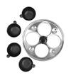 Tigaie inox, cu insertie pentru oua, compartimente pentru 4 oua, capac din sticla, 20 x 5.5 cm, Klausberg