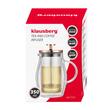 Infuzor, aparat din sticla cu piston pentru cafea, ceai, culoare cupru, capacitate 350 ml, Klausberg