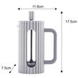  Aparat de cafea/ceai cu presiune de capacitate. 0,35 l, gri, Klausberg