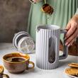  Aparat de cafea/ceai cu presiune de capacitate. 0,35 l, gri, Klausberg