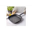 Tigaie tip grill, din aluminiu turnat, marmorata, neagra, 24cm, Klausberg