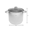 Set 3 oale din inox, cu capac sticla, 5.6l, 7.2l, 9l, KingHoff
