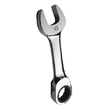 Cheie combinata scurta cu clichet, 17 mm, Asta