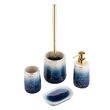 Suport din ceramica pentru periute dinti, pensule, nuante de albastru, multicolor, Sepio
