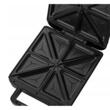 Sandwich-maker, putere 1200W, maner izolat, 2 functii, sistem de blocare, invelis antiaderent, negru, Florina