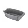 Vas termorezistent cu capac din aluminiu dreptunghilar pentru cuptor, 32 x 11 cm, capacitate 4.5 litri, alb, Vulcano Florina