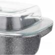 Vas termorezistent cu capac din aluminiu dreptunghilar pentru cuptor, 32 x 11 cm, capacitate 4.5 litri, alb, Vulcano Florina