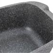 Vas termorezistent cu capac din aluminiu dreptunghilar pentru cuptor, 32 x 11 cm, capacitate 4.5 litri, alb, Vulcano Florina