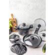 Set 12 piese, oala cu capac 4.4l, 2.4l, 1.2l, tigaie 28cm, 24cm, aluminiu turnat,  marmorate, Klausberg