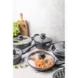 Set 12 piese, oala cu capac 4.4l, 2.4l, 1.2l, tigaie 28cm, 24cm, aluminiu turnat,  marmorate, Klausberg