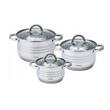 Set oale din inox, cu capac, 16/18/20cm, 3 piese, Klausberg