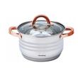 Set 4 oale cu capac, inox, 2.1l, 2.9l, 3.9l, 6.6l, fund multistrat termic, Klausberg