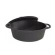 Oala fonta 6.2litri, 33cm cratita cu capac, negru, KingHoff