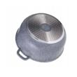 Set 3 oale marmorate 20cm, 24cm, 28cm, premium din aluminiu acoperite cu marmura, gri, Klausberg