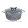 Set 3 oale marmorate 20cm, 24cm, 28cm, premium din aluminiu acoperite cu marmura, gri, Klausberg
