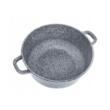 Set 3 oale marmorate 20cm, 24cm, 28cm, premium din aluminiu acoperite cu marmura, gri, Klausberg