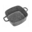 Oala cu capac patrata, din aluminiu acoperita cu marmura 28x28cm 6.5litri, gri, Klausberg