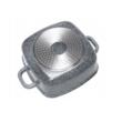 Oala cu capac patrata, din aluminiu acoperita cu marmura 28x28cm 6.5litri, gri, Klausberg