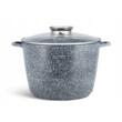 Oala cu capac, din aluminiu acoperita cu marmura, 6.2litri, 24cm, gri, Klausberg