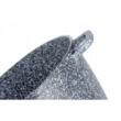 Oala cu capac, din aluminiu acoperita cu marmura, 6.2litri, 24cm, gri, Klausberg