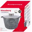 Oala cu capac, din aluminiu acoperita cu marmura, 6.2litri, 24cm, gri, Klausberg