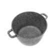 Oala cu capac, din aluminiu acoperita cu marmura, 6.2litri, 24cm, gri, Klausberg