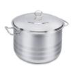 Oala cu capac din inox, 28x17cm 10litri, compatibila cu toate tipurile de aragaz, Korkmaz