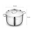 Oala cu capac din inox, 16x9cm 1.8litri, compatibila cu toate tipurile de aragaz, Korkmaz
