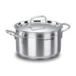 Oala cu capac din inox, 28X14cm 8.5litri, compatibila cu toate tipurile de aragaz, Korkmaz
