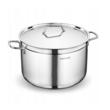 Oala cu capac din inox, 28x18cm 11litri, compatibila cu toate tipurile de aragaz, Korkmaz