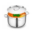 Oala cu capac din inox, 30x15cm 11litri, compatibila cu toate tipurile de aragaz, Korkmaz