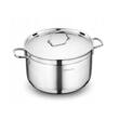 Oala cu capac din inox, 30x15cm 11litri, compatibila cu toate tipurile de aragaz, Korkmaz