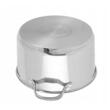 Oala din inox cu capac din  sticla, 16cm 1.8litri, compatibila cu toate tipurile de aragaz, Klausberg