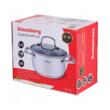 Oala din inox cu capac din sticla, 18cm 2,5litri, compatibila cu toate tipurile de aragaz Klausberg