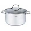  Set de 5 oale din inox, cu capac, premium, compatibil cu toate tipurile de aragaz, gri, Klausberg